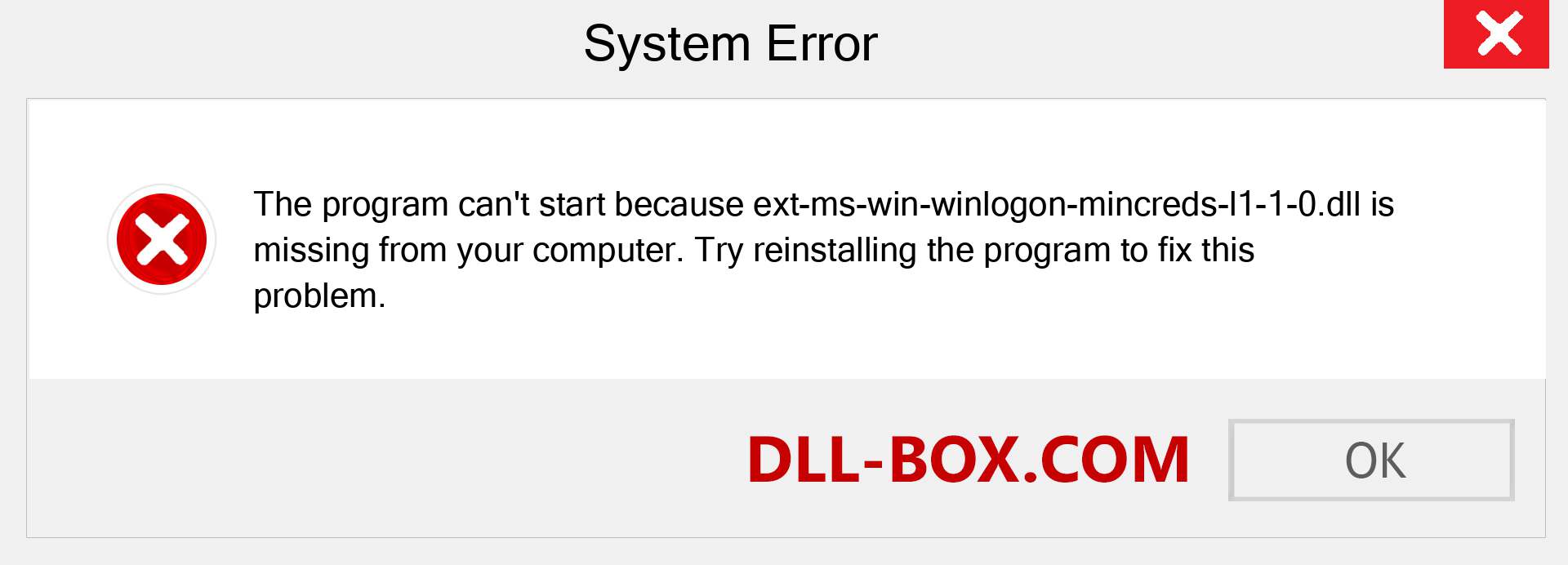  ext-ms-win-winlogon-mincreds-l1-1-0.dll file is missing?. Download for Windows 7, 8, 10 - Fix  ext-ms-win-winlogon-mincreds-l1-1-0 dll Missing Error on Windows, photos, images